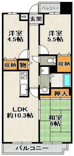 カルムエール乾【203号室】の間取り