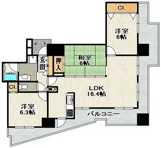 ルモン宝塚南口【203号室】の間取り
