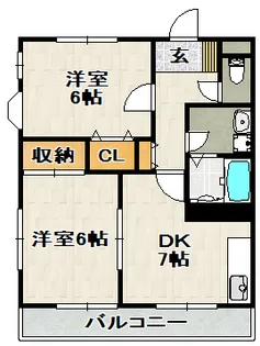 サンハイツ高司【3階】の間取り