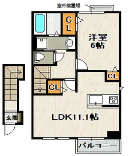 ソレイユⅡ【2階】の間取り