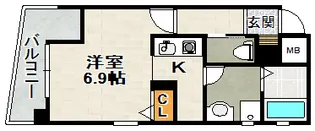 ONLYONE小花【4階】の間取り