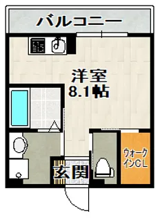 Pスマイルカーサ バラ公園【3階】の間取り