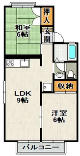 グリーンビレッジ【203号室】の間取り