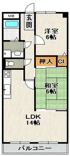 ファミール安倉【302号室】の間取り