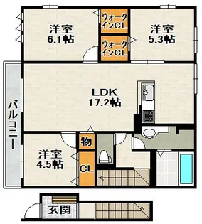 クラーラ ハウス【2階】の間取り