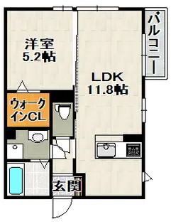 ティアレ【⑤号室(105)号室】の間取り