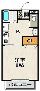 アドミール栄【103号室】の間取り