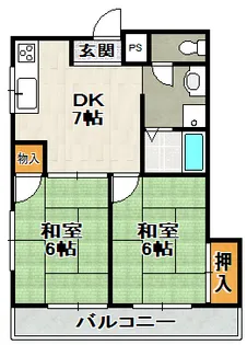 モダンアパートメント神戸宝塚II【2階】の間取り