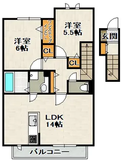 グランベル【2階】の間取り