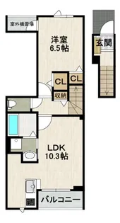 EXCEED宝塚【2階】の間取り