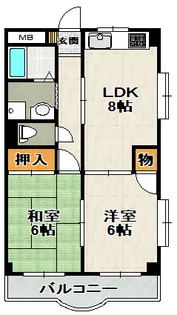 リヒテール中山【4階】の間取り