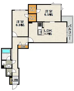 シャーメゾン コルノーリア【1階】の間取り