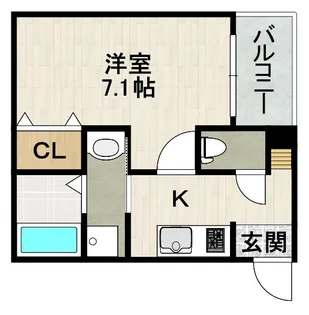 ココングランジュール川西小花【⑤号室(305)号室】の間取り