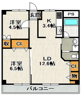 メゾン東野【2階】の間取り