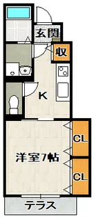 Clair Blanc【1階】の間取り