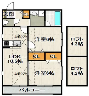 メゾンセリゼ【2階】の間取り
