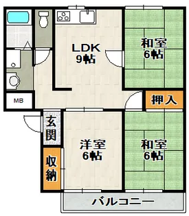 サンハイツ実穂【2階】の間取り