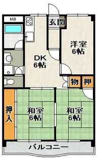 コスモカウンティⅠ【202号室】の間取り
