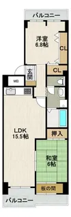 シャルマンコーポ伊丹【2-516号室】の間取り
