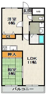 プリメゾン栄美寿【303号室】の間取り