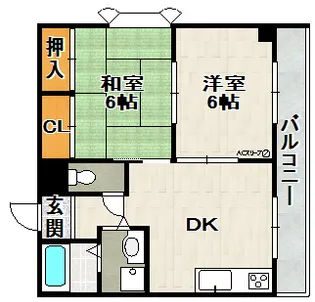 ハイツ中山【301号室】の間取り