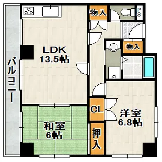 ホワイトヴィラ宝塚【201号室】の間取り