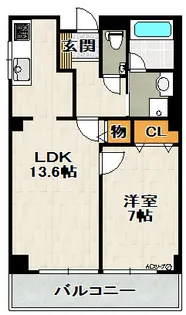 グランドール宝塚【1階】の間取り