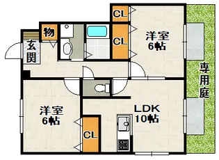 メゾン・ローブレ【1階】の間取り