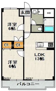 ソセイ末広【3階】の間取り