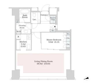 セントラルパークタワー・ラ・トゥール新宿【4104号室】の間取り