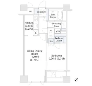 勝どきハイツ【406号室】の間取り