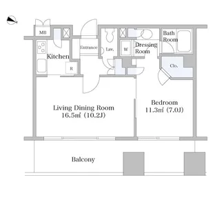 千代田ファーストハイツ【1511号室】の間取り