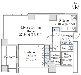 ラ・トゥール神楽坂【1106号室】の間取り