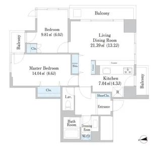 芝ハイツ【704号室】の間取り