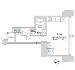 ラ・トゥール千代田【2401号室】の間取り
