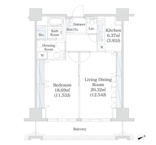 オークコート【507号室】の間取り