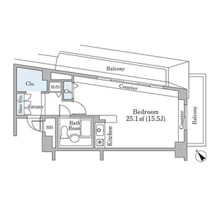 代官山ハイツ【905号室】の間取り