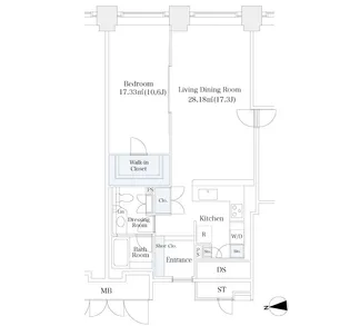 1LDKの間取り画像