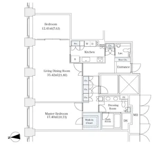 ラ・トゥール芝公園【2902号室】の間取り