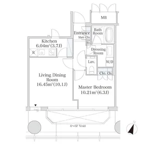 プラティーヌ御茶ノ水【402号室】の間取り
