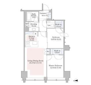 ラ・トゥール飯田橋【1207号室】の間取り