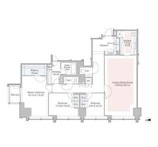 ラ・トゥール飯田橋【14階】の間取り