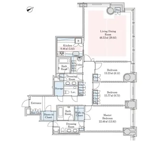 ラ・トゥール三田【3707号室】の間取り