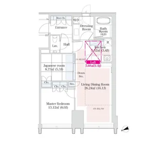 ラ・トゥール新宿グランド【2701号室】の間取り