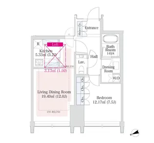 ラ・トゥール新宿グランド【2702号室】の間取り