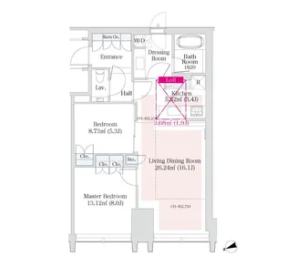 ラ トゥール新宿グランド【3101号室】の間取り