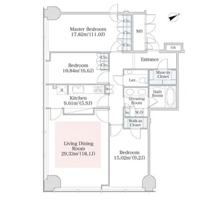プラティーヌ西新宿【904号室】の間取り