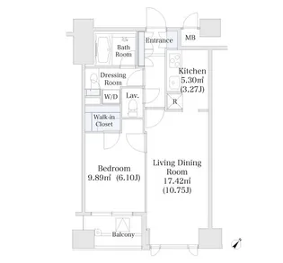 勝どきハイツ【403号室】の間取り