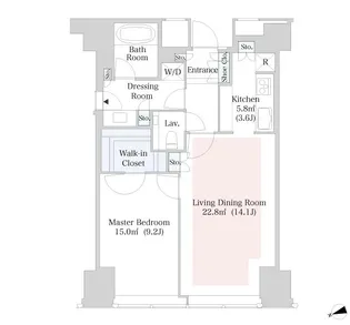 セントラルパークタワー・ラ・トゥール新宿【3004号室】の間取り