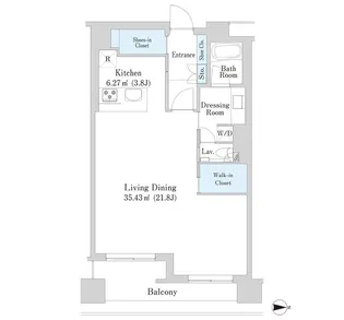 ヨコソーレインボータワーハイツ【1607号室】の間取り